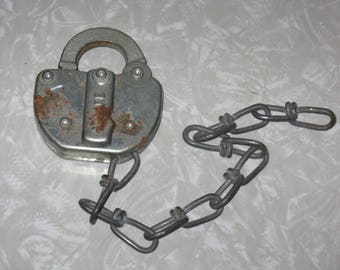 Vintage Adlake railroad switch lock no key