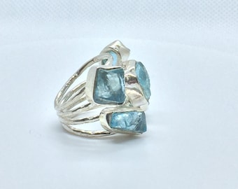 Aquamarine on Sterling Silver