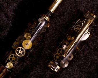 Clockwork/Steampunk Style Fountain & Ballpens