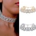 Silver Choker, Silver Crystal Choker, Choker Jewelry