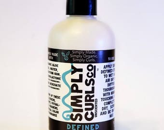 Simply Defined Hair Gel- Styling Gel, Hair Styling Product, Hair Gel for Woman, Organic Hair Gel, Natural Hair Gel, Curly Hair, Wavy Hair