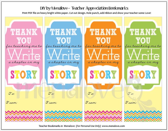 teacher appreciation diy bookmarks