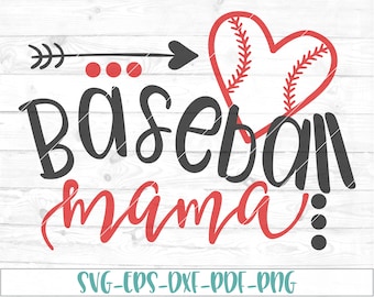 Baseball mama svg, eps, dxf, png, cricut, cameo, scan N cut, cut file, baseball svg, baseball mom svg, baseball mama cut file, baseball mom