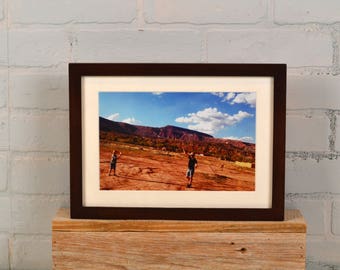 A4 Size Picture Frame in Peewee Style with Solid Mahogany Finish - IN STOCK Same Day Shipping - Handmade Frame 210 x 297 mm - 8.3 x 11.7"