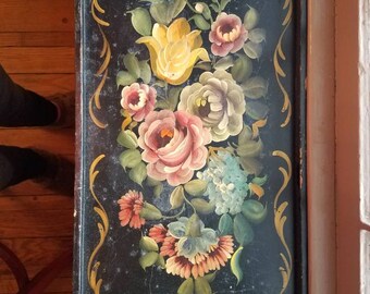 Vintage hand painted tray