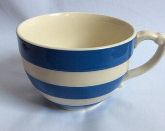 Cornishware Mug from T.G. Green. Blue and Cream Cornishware Cup. Shabby Chic