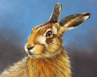 Watching. Limited edition Giclee print of an original pastel painting.
