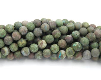 Matte Dragon Blood Jasper 4mm, 6mm, 8mm, 10mm, 12mm -15.5 inch strand