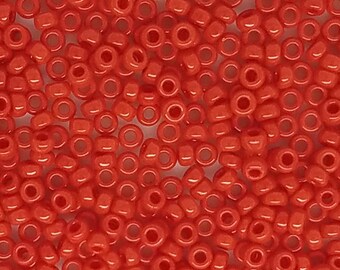 15-9408-TB (36) Miyuki®Seed Beads, Size 15/0. OPAQUE RED. 8.2 grams Tube