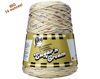 POTPOURRI PRINTS 14oz Sugar N Cream Cotton Cone yarn Cotton Yarn. Beige cotton yarn with colored flecks. Multi Color Lily Sugar N Cream >