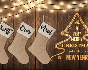 Personalized Stockings for a Family of 3!