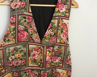 MUMBAI FLOWERS VEST - GREEN - 25100002