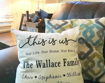 This is Us Personalized Family Pillow