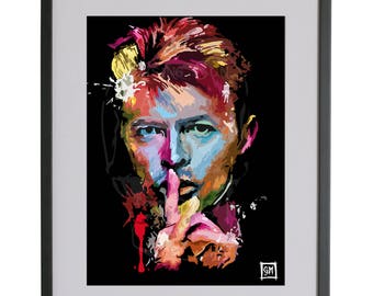 David Bowie Hand drawn A3 Poster