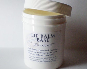 NEW FORMULA - Natural Lip Balm Base - 32 oz - Made with Jojoba and Hemp Oils, Shea and Cocoa Butters