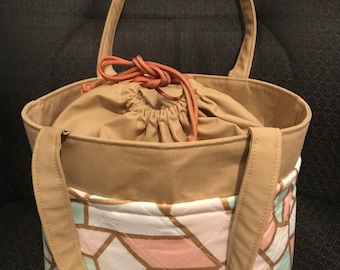 Pastel Colors Insulated Drawstring Lunch Bag