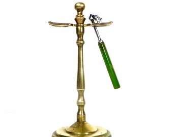 Vintage Brass Razor Stand Brass Shaving Stand Men's Razor Holder Ladies Razor holder Brass Toothbrush Holder