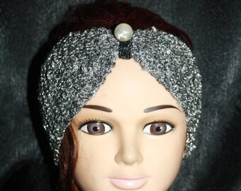 headband silver lurex thread