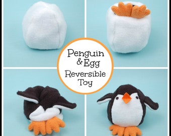 Penguin & Egg Reversible Softie - PDF Sewing Pattern