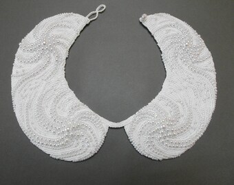 Handmade pearl collar, necklace vintage style