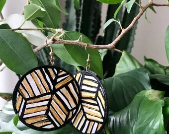 Geometric Optical Illusion Earrings