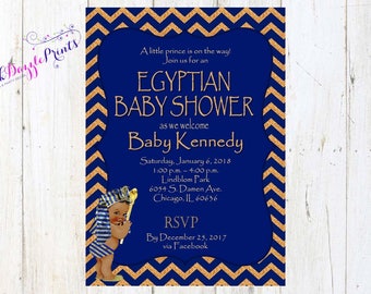 Egyptian Themed Baby Shower Invitations 8