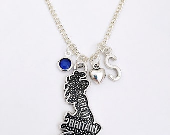 Personalized Great Britian Necklace