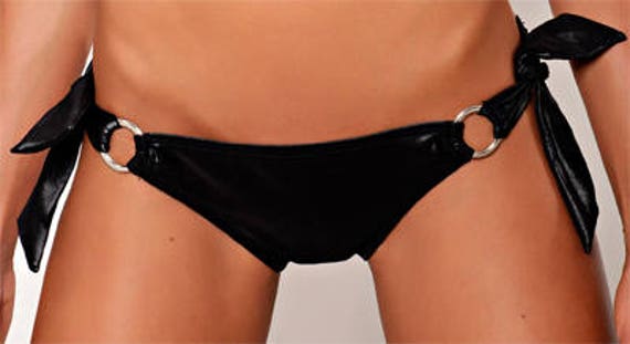 35%OFFSALE *** MissManeater ROCKNROLL metal ring side soft tie boutique bikini pant ***FULL coverage