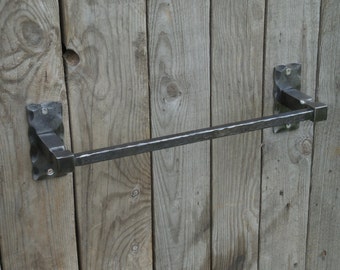 Wrought iron towel bar, Bathroom Accessories, Wrought iron, Hand forged, Blacksmith, Towel rack, Towel holder, Bath decor
