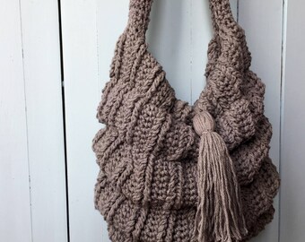 Crochet Boho Bag PATTERN, Crochet Bag Pattern, Slouchy Bag, Handbag Pattern, Tote Bag, Crochet Purse, Instant Digital Download, Bag, DIY