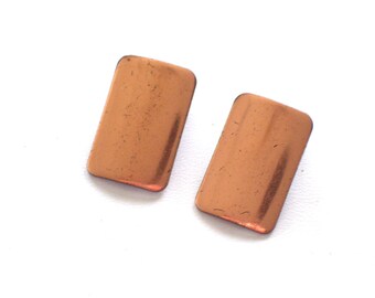 Renoir Earrings, Vintage RENOIR Copper Clip Earrings, Modernist Copper Earrings, MCM Copper Jewelry, Renoir Earrings, Copper Earrings