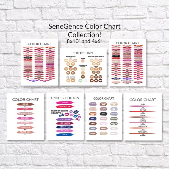 SENEGENCE COLOR CHART LipSense colorchart SeneGence