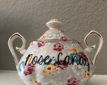 Nose Candy | vulgar vintage style sugar bowl stash box