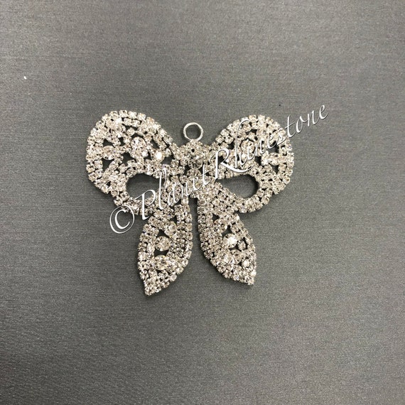 Small Rhinestone Bow Applique #AS-12
