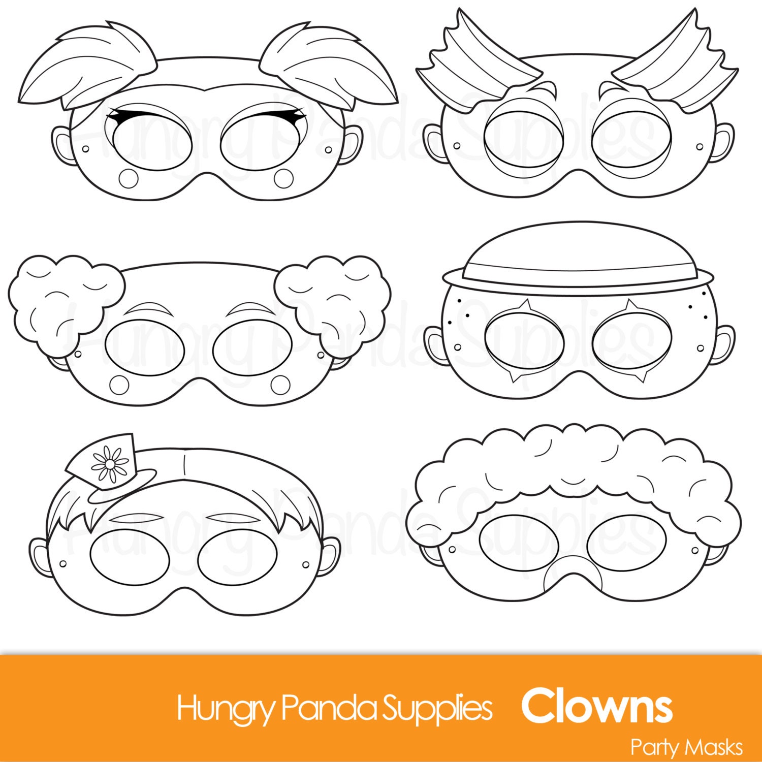 clown-printable-coloring-masks-clown-mask-clown-masks