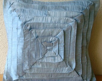 Vintage Sky - Pillow Sham Covers - 24x24 Inches Crushed Silk Pillow Sham Cover with Frills