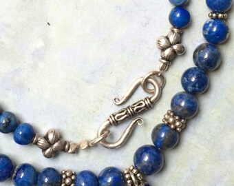 Lapis lazuli 925 sterling silver necklace