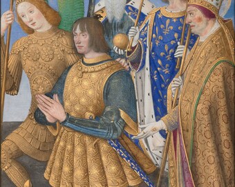 Poster, Many Sizes Available; Jean Bourdichon French Louis Xii Of France Kneeling In Prayer