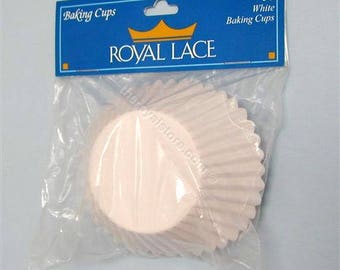 White Muffin Baking Cups 2.5", 50/PK, Made in the USA