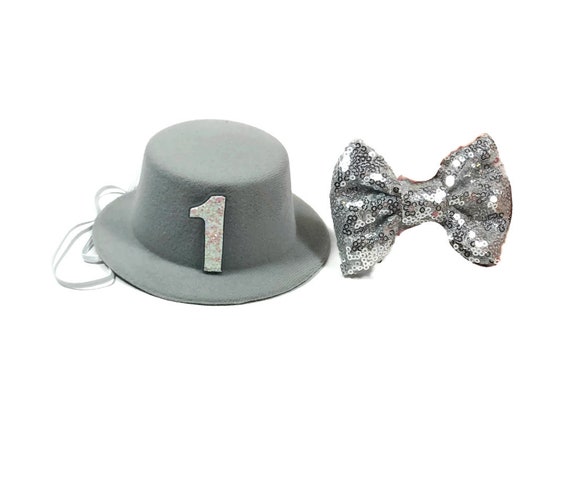 Dog Hat | Dog Costume | Pet Birthday | Top Hat | Animal Hat | Grey Felt Hat for Dogs | Dog Outfit | Dog Gift