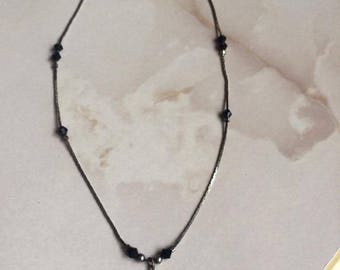 Vintage steel cross necklace