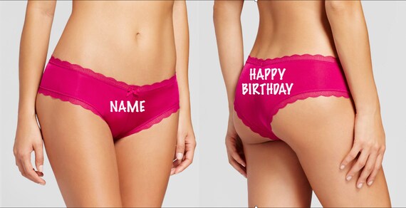 Personalized Happy Birthday Pink Panties / FAST SHIPPING