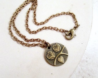 Owl Necklace Owl Pendant Wisdom Jewelry Brass Jewellery Chain Birds Pendant Gift Under 20 Nature Everyday N-TBM