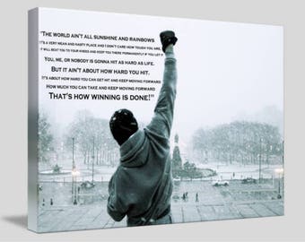 Rocky Balboa Movie Framed Canvas Wall Art A4 - A3 - A2 - A1 - A0