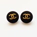 Chanel Gold CC Button 14mm Stamped Black / Price is for one button
