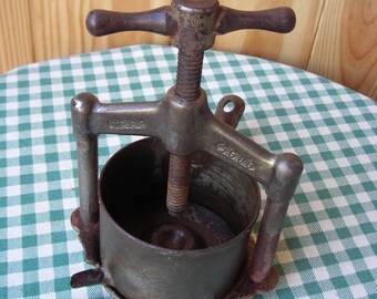 Vintage French Fruit Press. Old French Juicer.