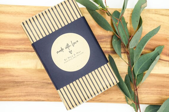 Made with love labels personalized uk