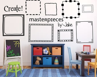 Kids Art Display Frames Picture Frame Wall Decals Playroom Wall Decal Playroom Wall Kids Art Display Frames Picture Frame Wall Decals Playroom Wall Decal Playroom Wall