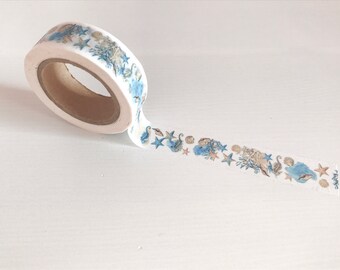 Summer washi tape – starfish, sea horse washi, planner accessories, crafts, scrapbooking, planning, card making