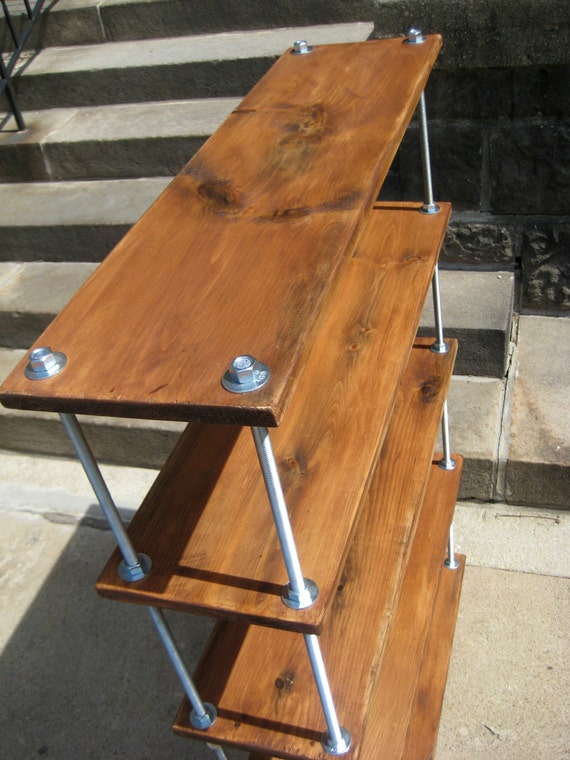 Items similar to Reclaimed Wood Shelves, Rustic Industrial ...